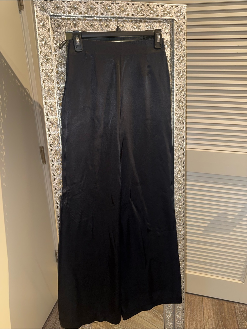 Zara Black Satin Trousers